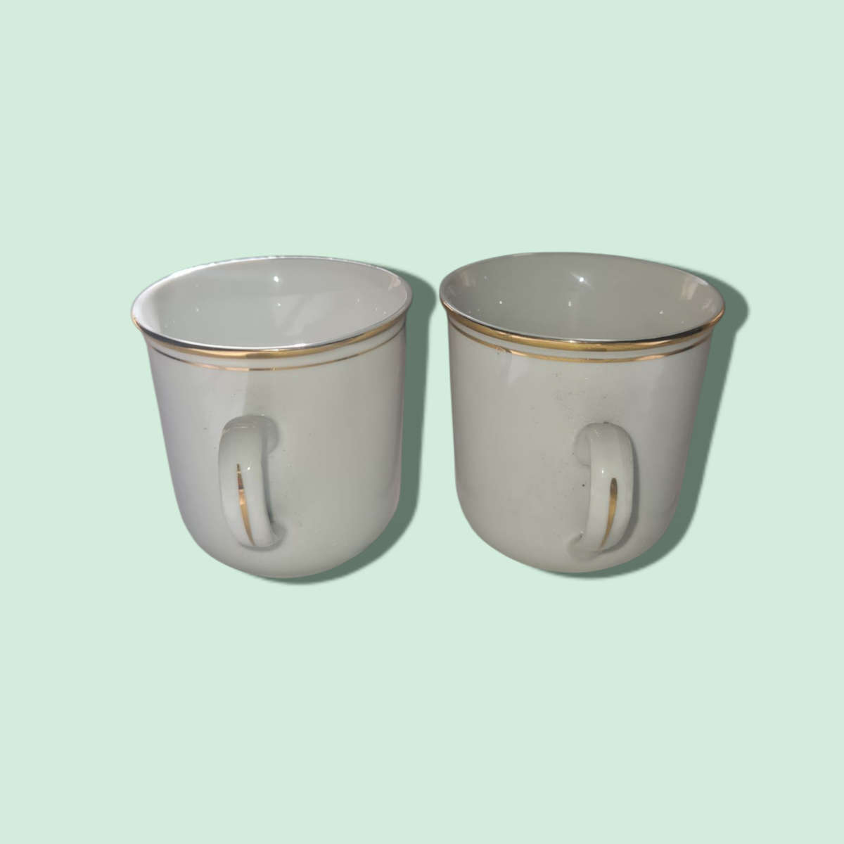 Vintage Czechoslovakia D Gurt Tea Cups x 2