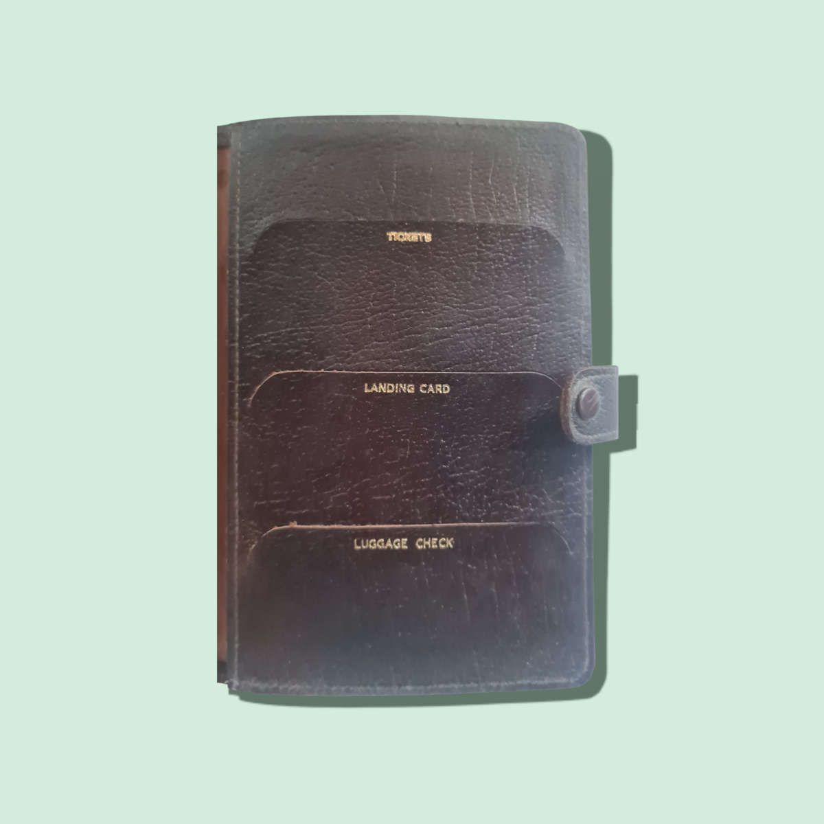 VINTAGE GENUINE LEATHER BRITISH PASSPORT HOLDER