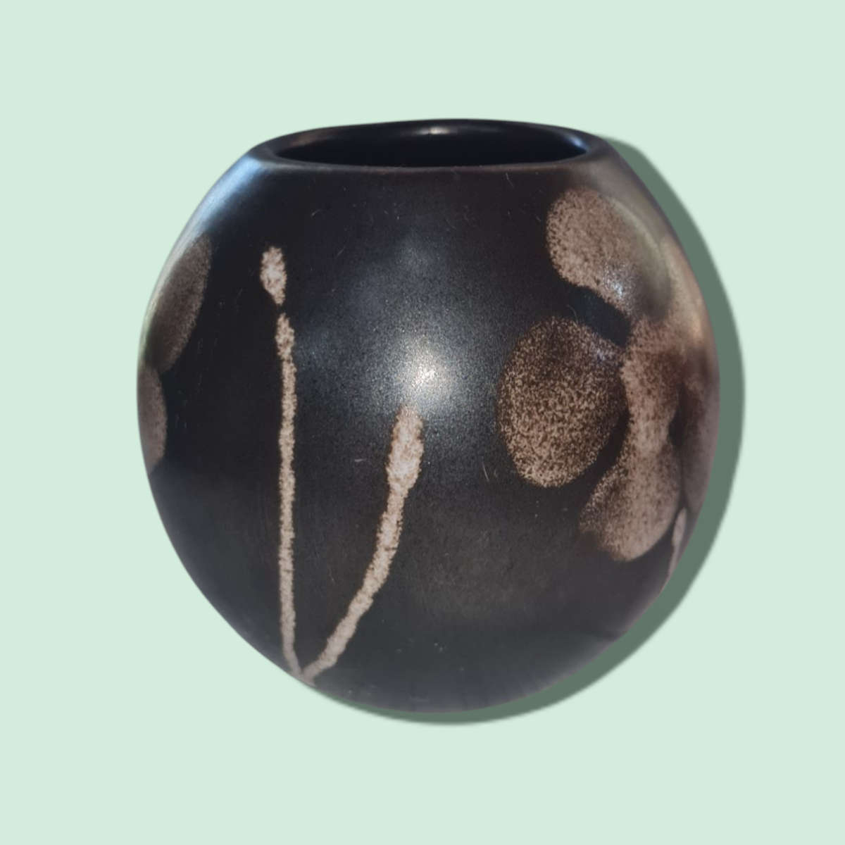 Brown Round Bud Vase