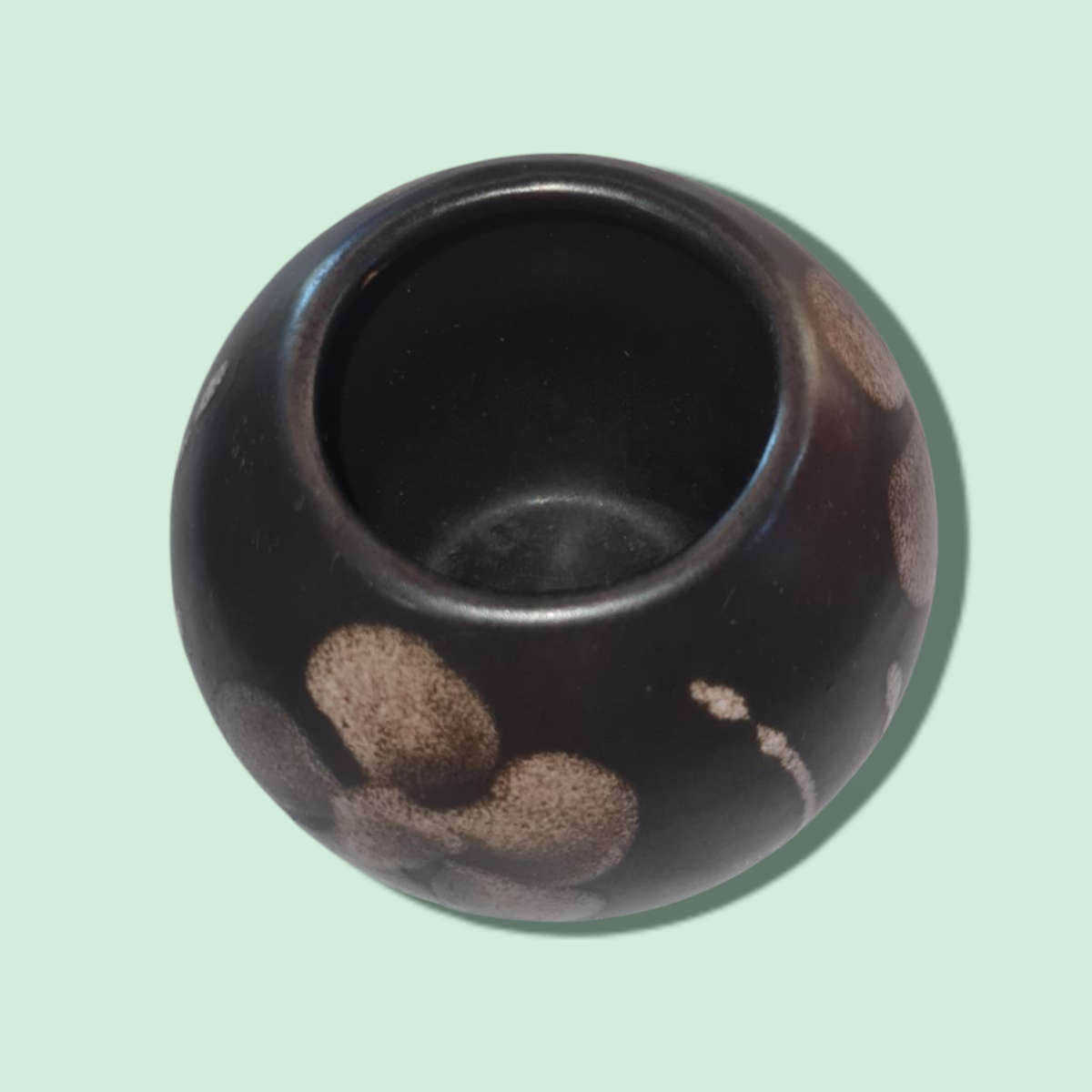 Brown Round Bud Vase