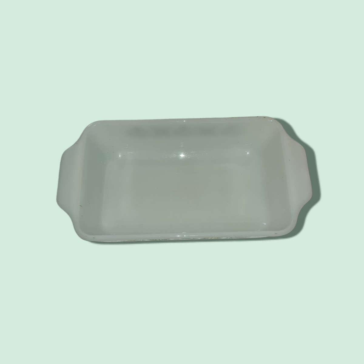 Vintage Anchor Hocking Fire King Meadow Green 1 Quart Loaf Pan Made In USA