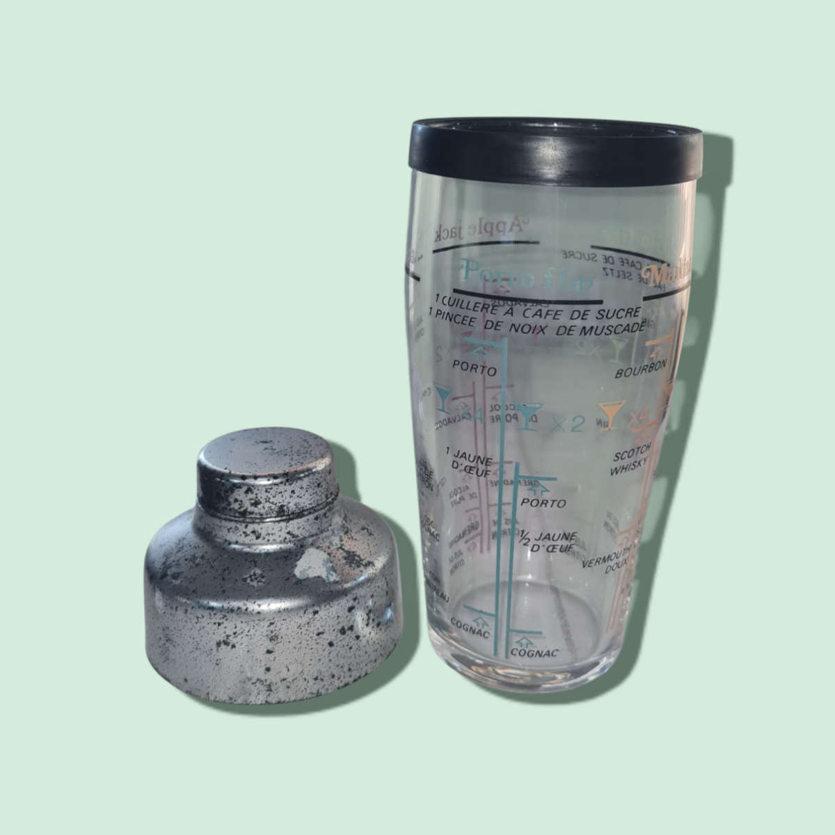 Vintage Arc France Glass Cocktail Shaker