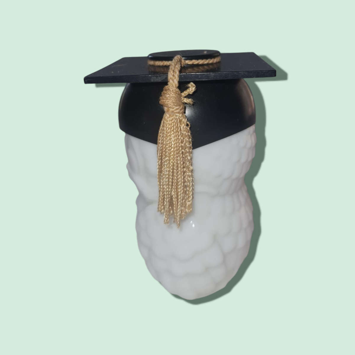 Dr. Hoot Graduate Milk Glass Cologne Decanter