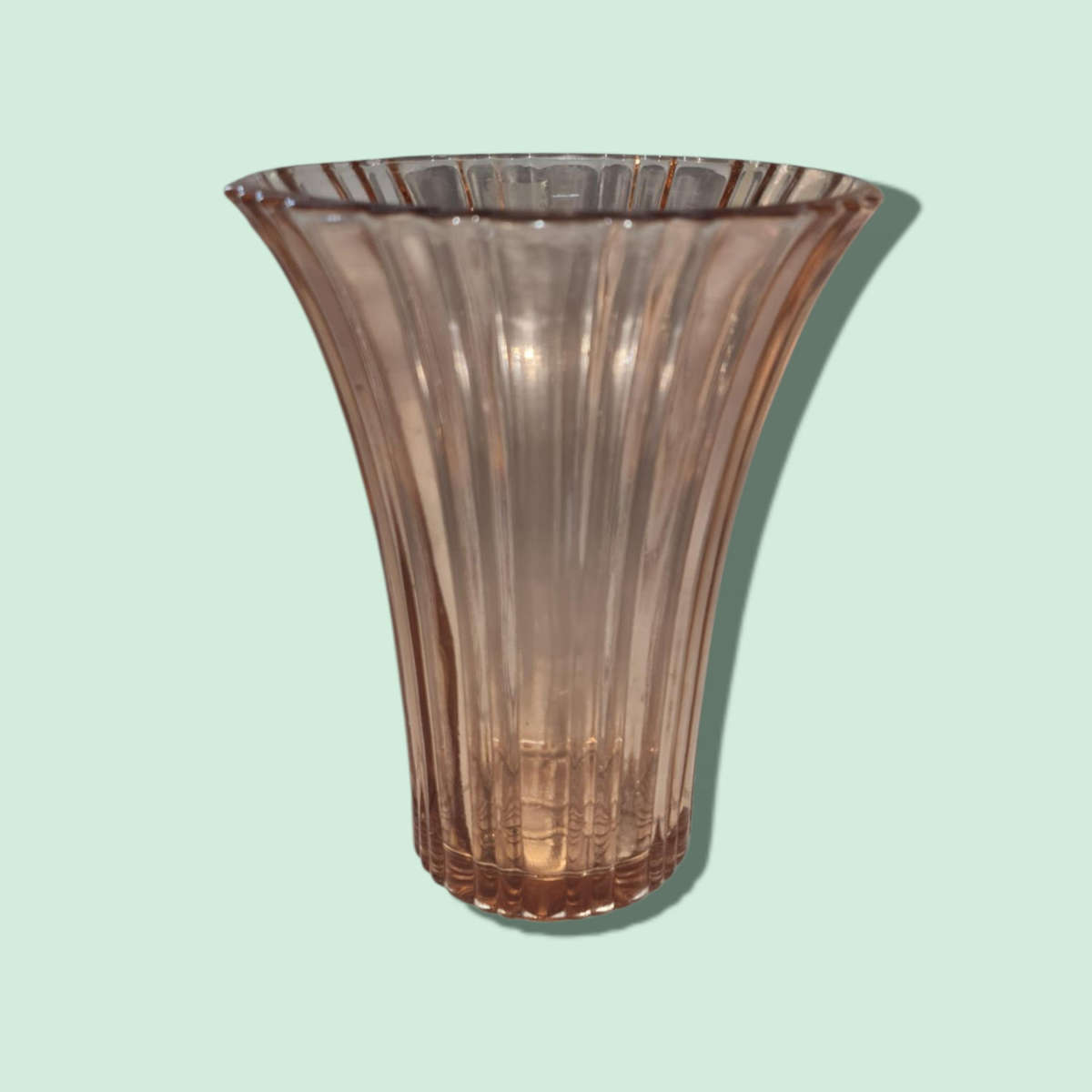 Pink Glass Flower Vase