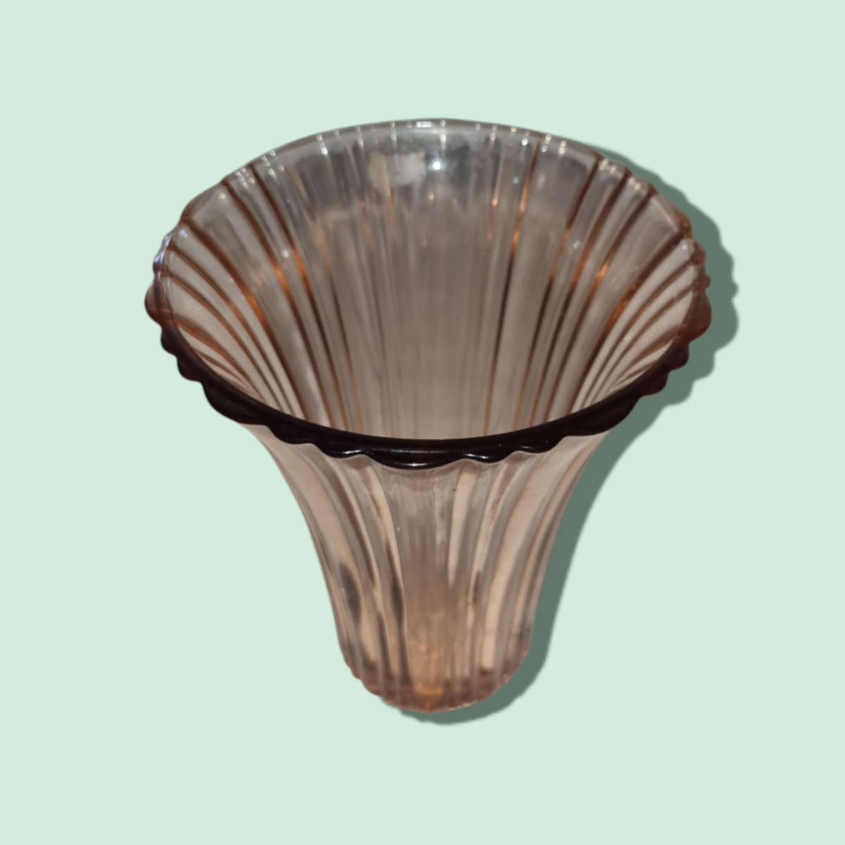 Pink Glass Flower Vase