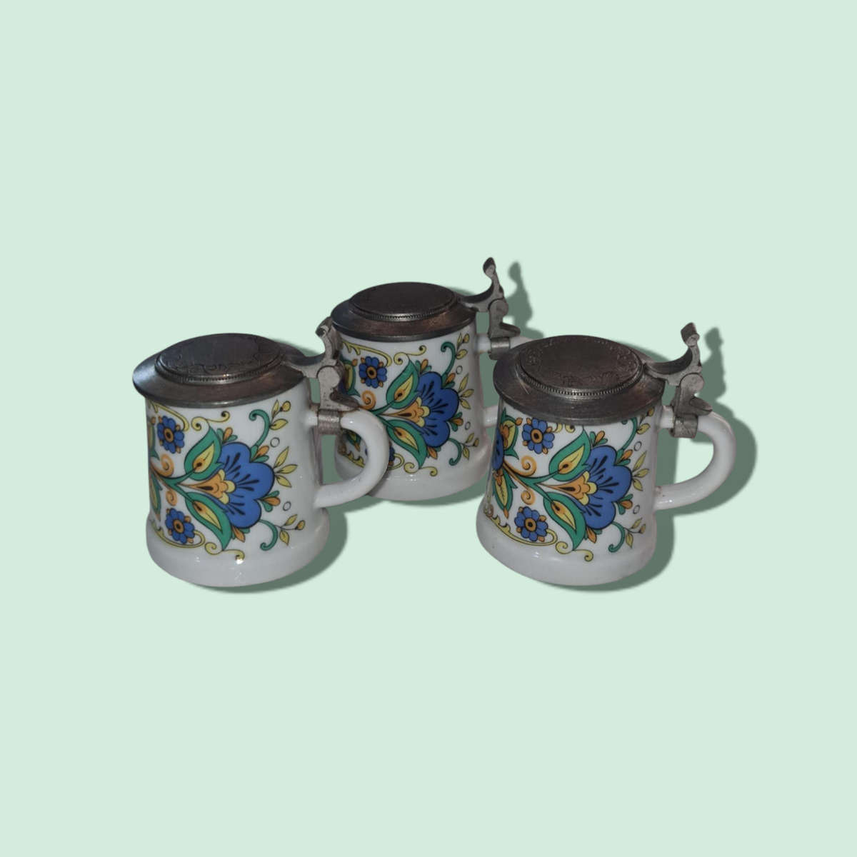 Vintage Miniature Beer Stein x 3