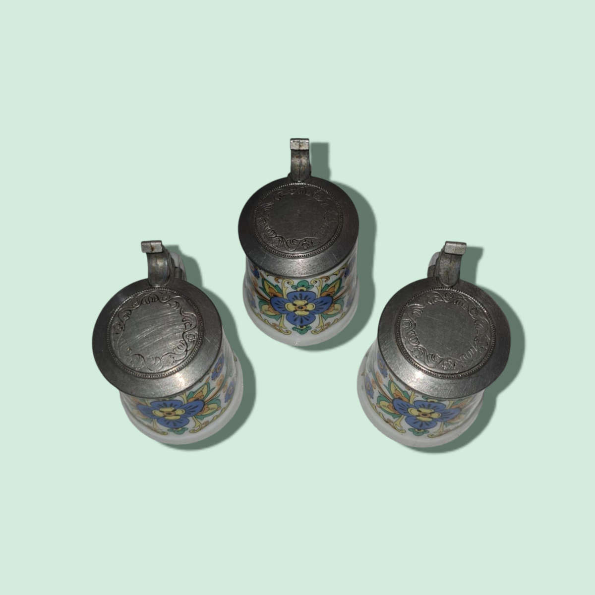 Vintage Miniature Beer Stein x 3