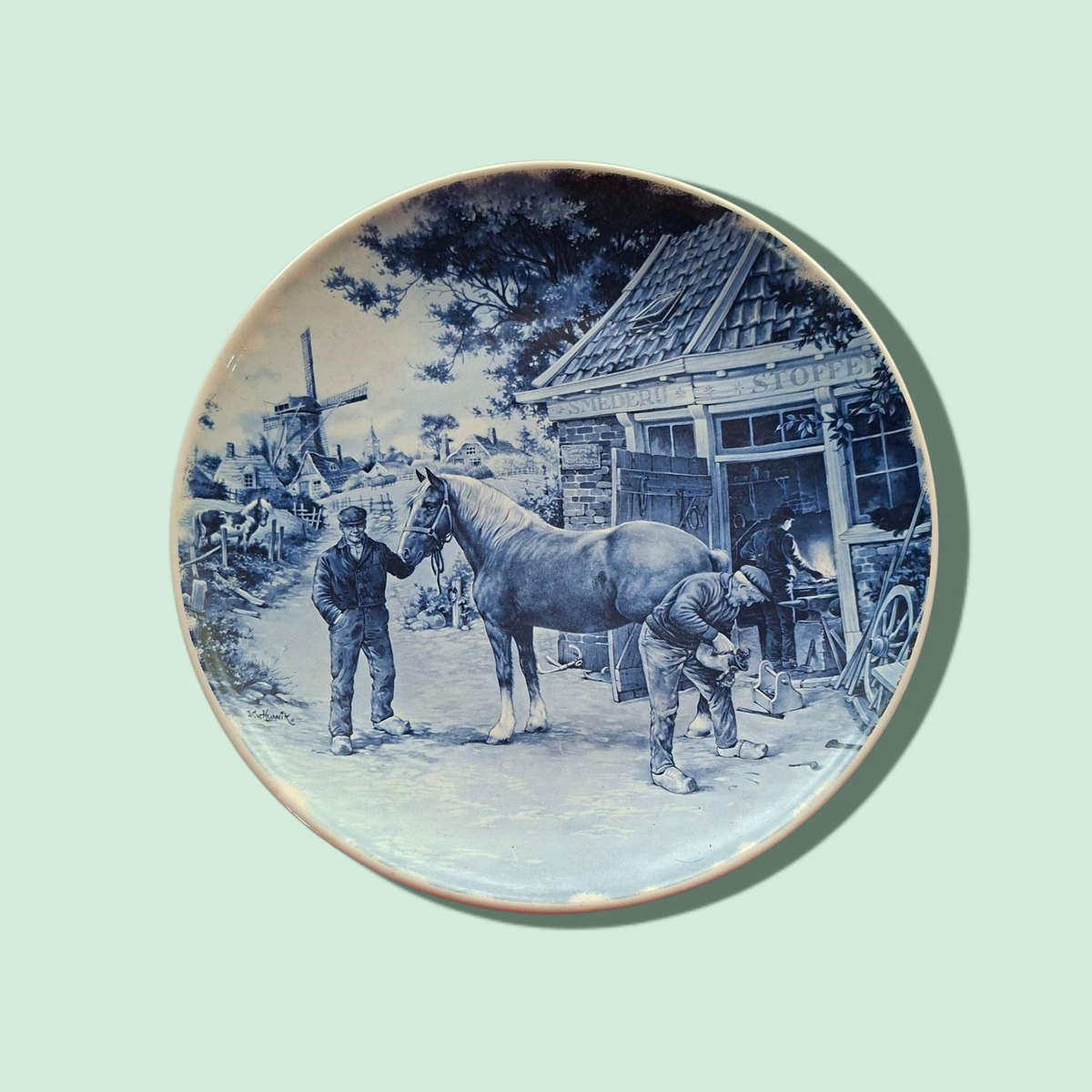 Wall Plate Delft Blauw Ter Steege BV Hand Painted Holland