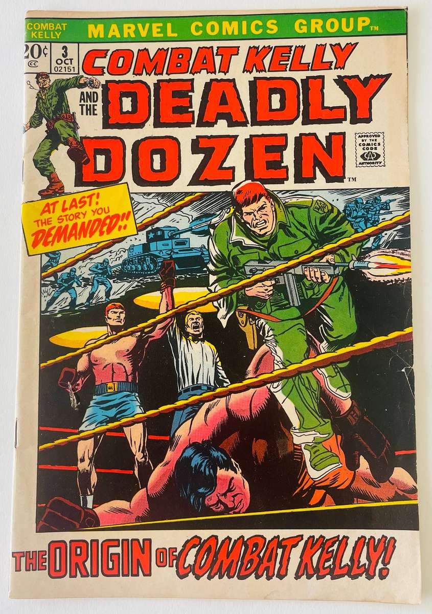Marvel Comics Combat Kelly and the deadly dozen. Issue 3 published in October 1972