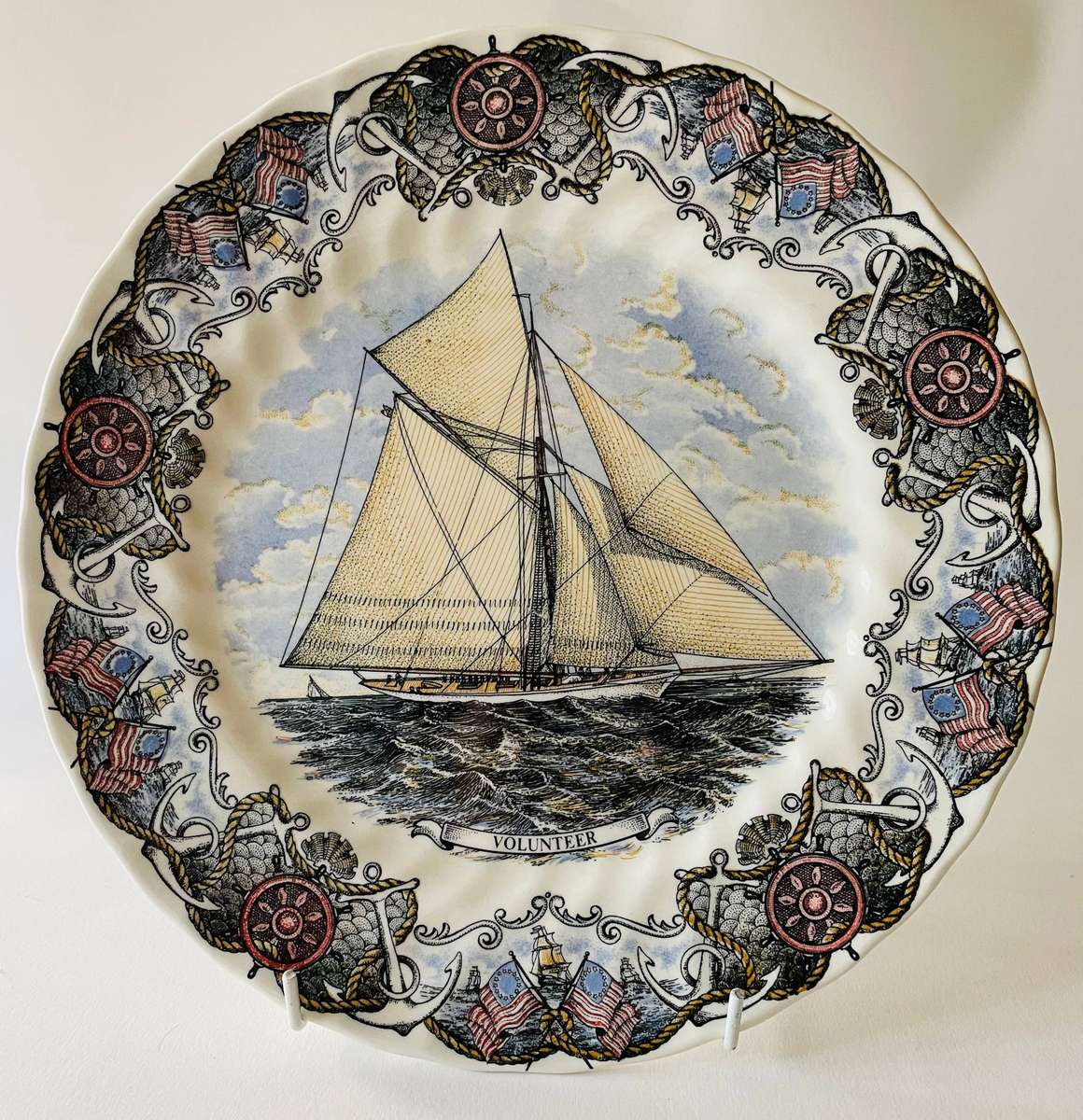 Stunning Currier & Ives Volunteer plate by Churchill