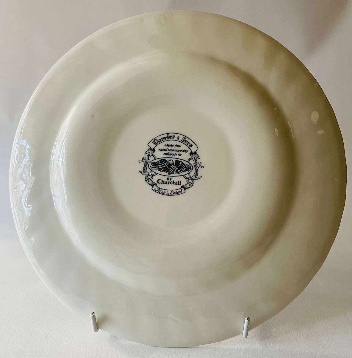 Stunning Currier & Ives Volunteer plate by Churchill