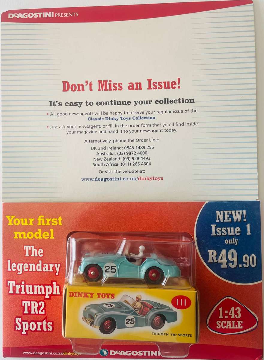 Dinky Toys Triumph TR2 die cast model 1:43 scale