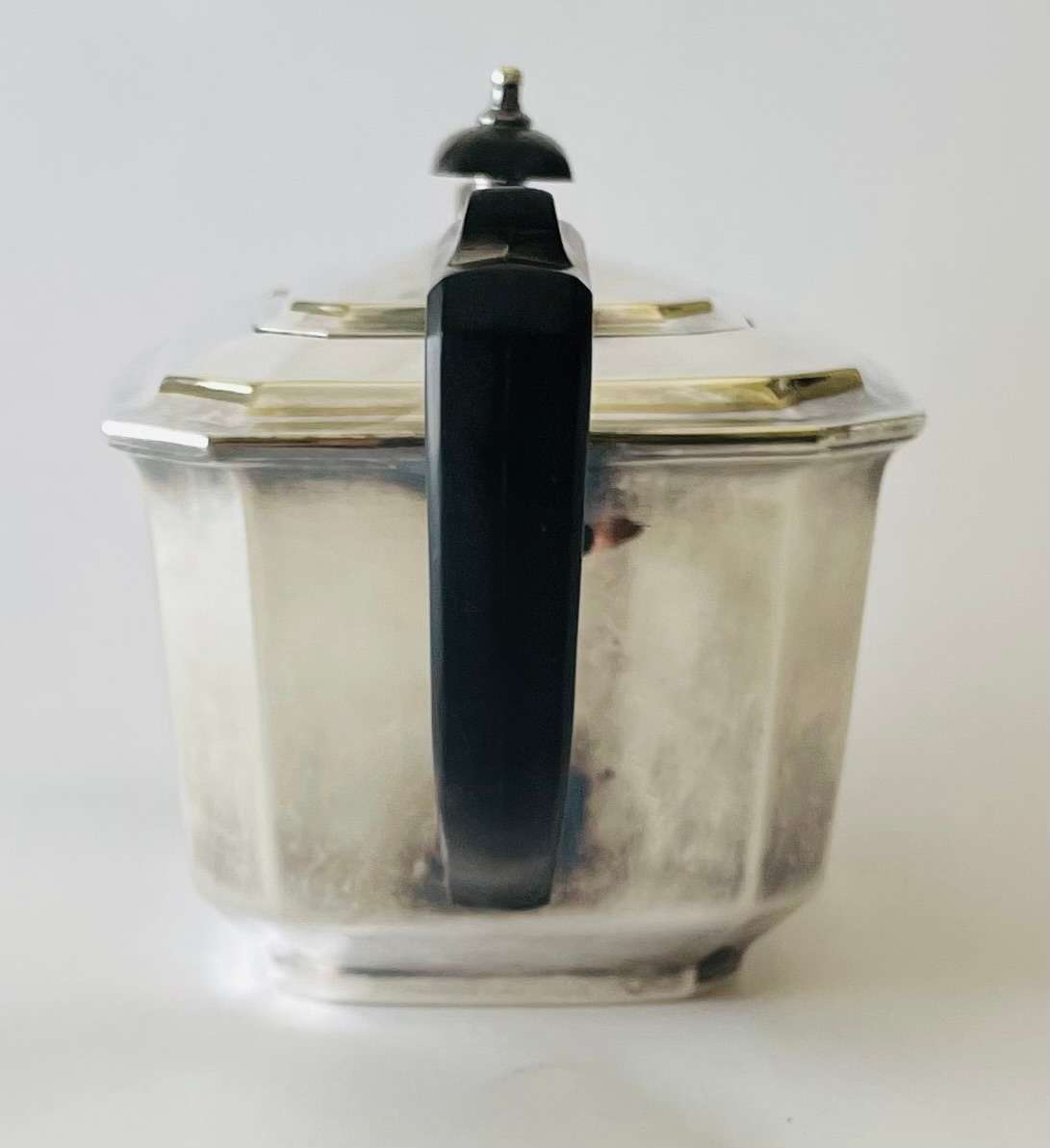 Art Deco silver plated tea pot