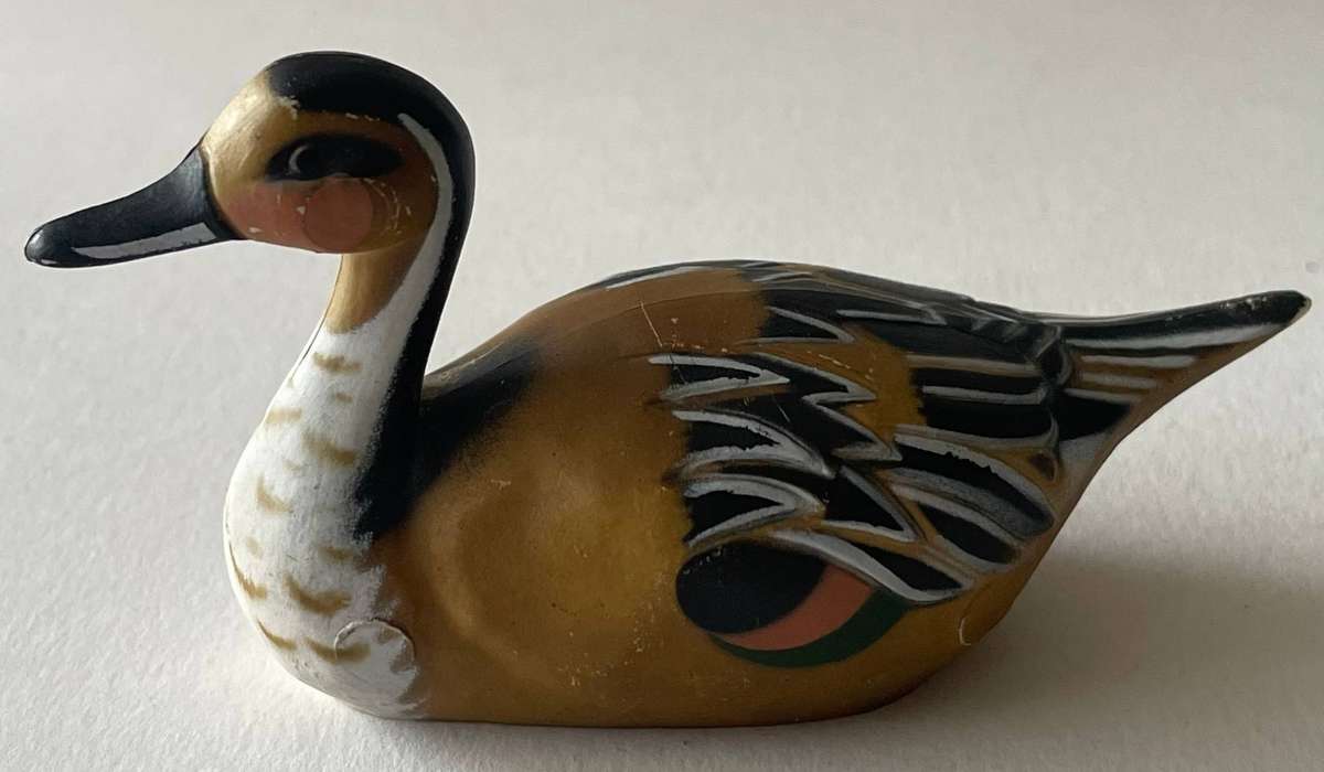 3 Enesco resin duck figurines made in Hong Kong
