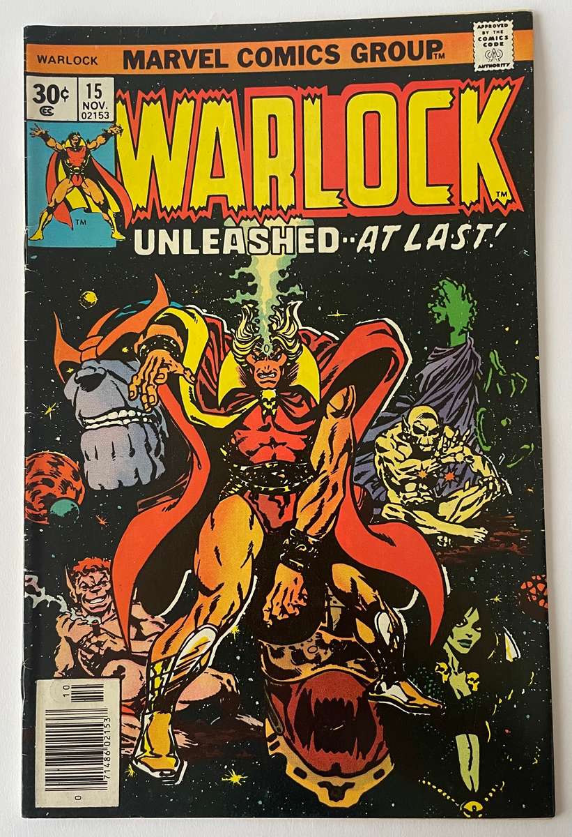 Marvel Comics Warlock issue 15 the last in the series unleashed at last artwork by Jim Starlin