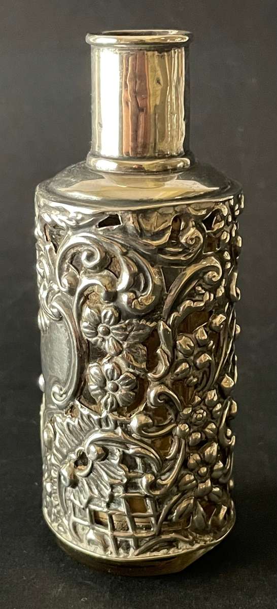 Victorian era sterling silver perfume and scent bottle