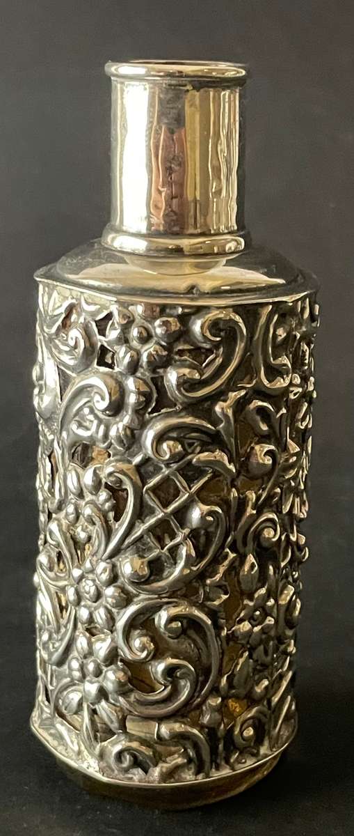 Victorian era sterling silver perfume and scent bottle