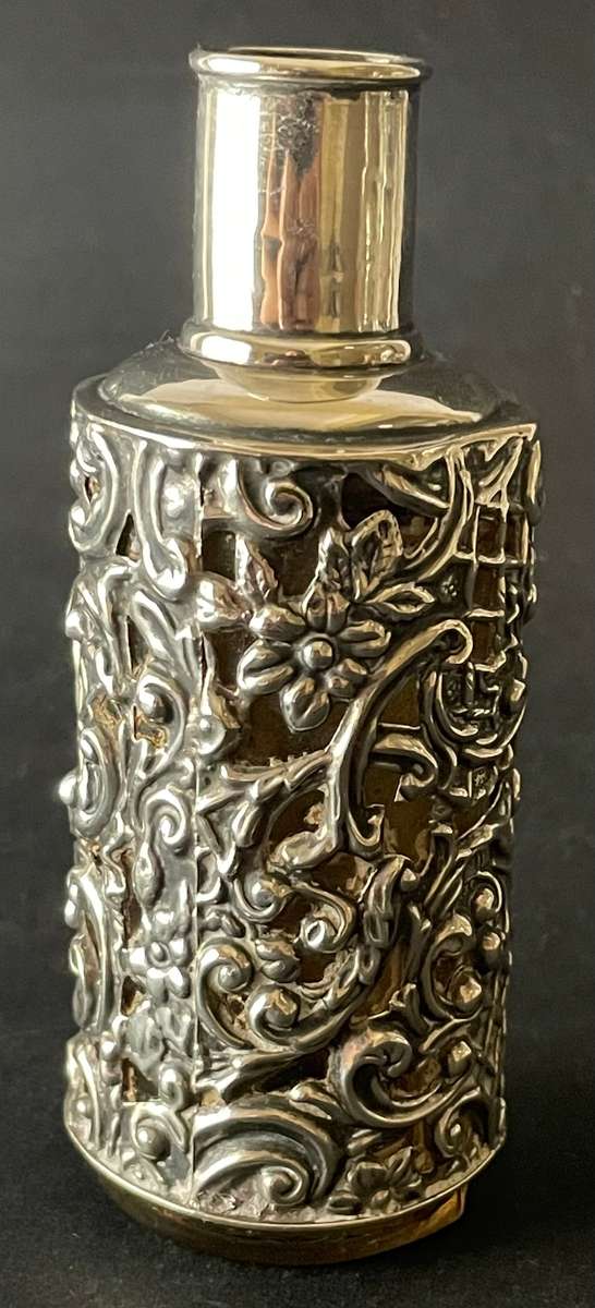 Victorian era sterling silver perfume and scent bottle