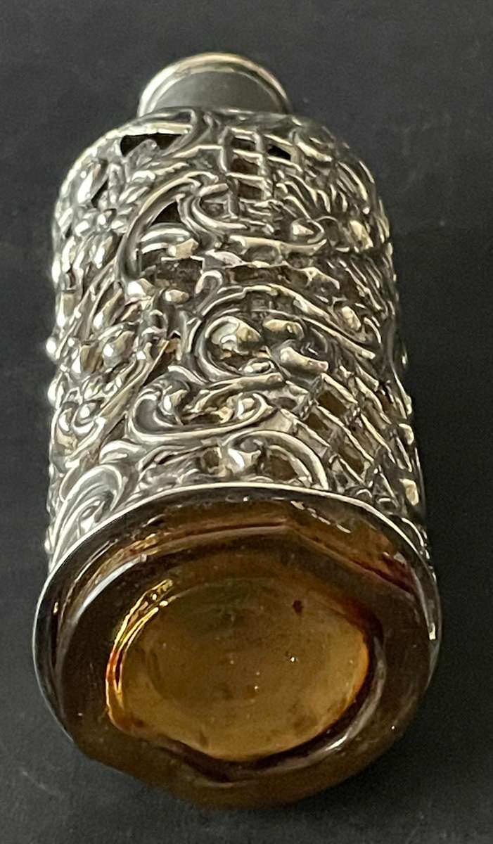 Victorian era sterling silver perfume and scent bottle