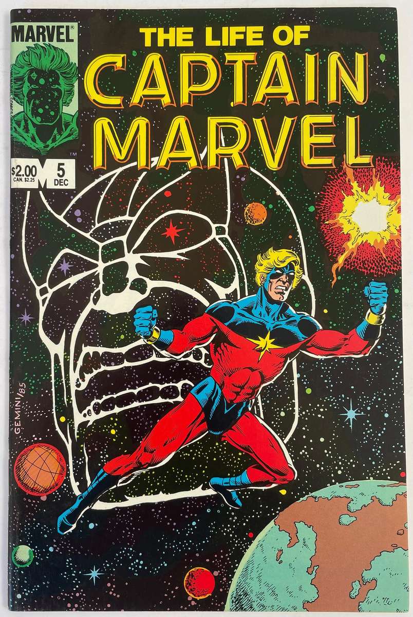 Marvel Comics Life of Captain Marvel book#5 from December 1985 cover art by Jim Stalin