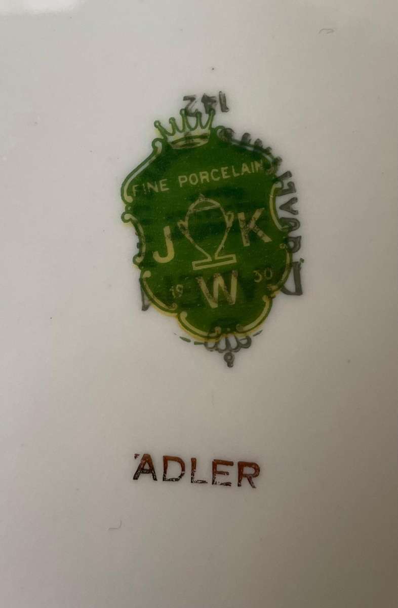 Josef Kuba Bavarian lovers decorative plate