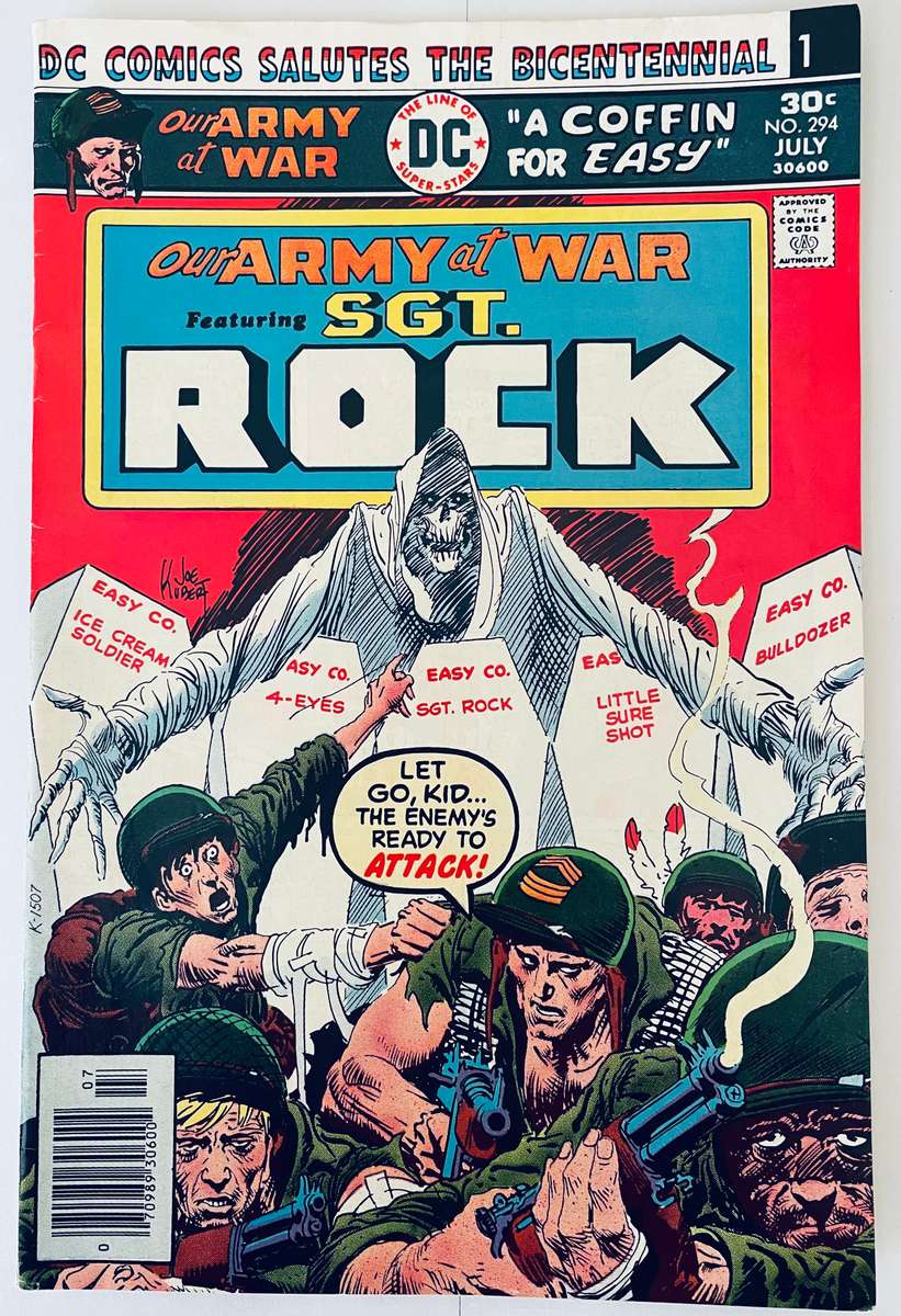 DC comics our army at war featuring SGT Rock book 294 from July 1976 titled a coffin for easy