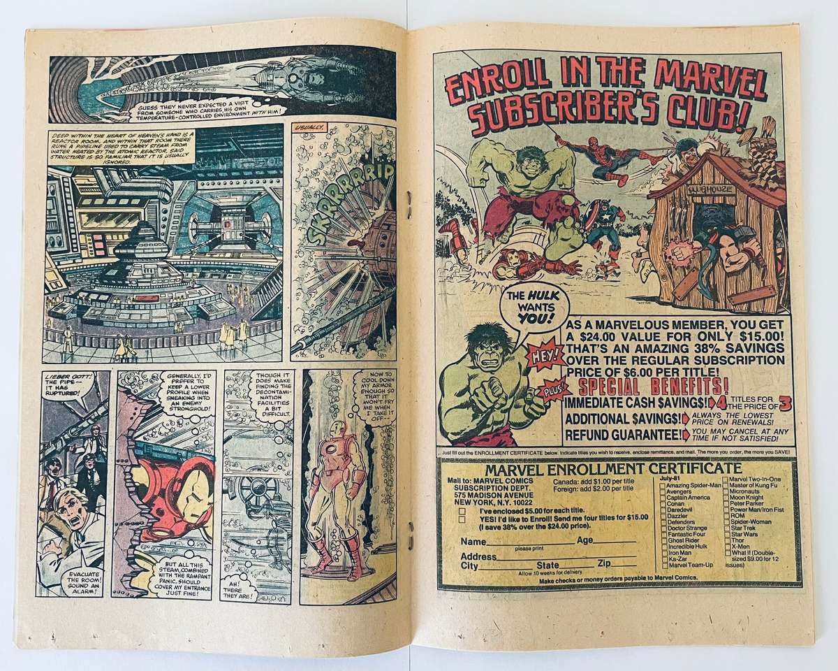 Marvel Comics The Invincible Iorn-Man book # 152 Escape from heavens hand from November 1981