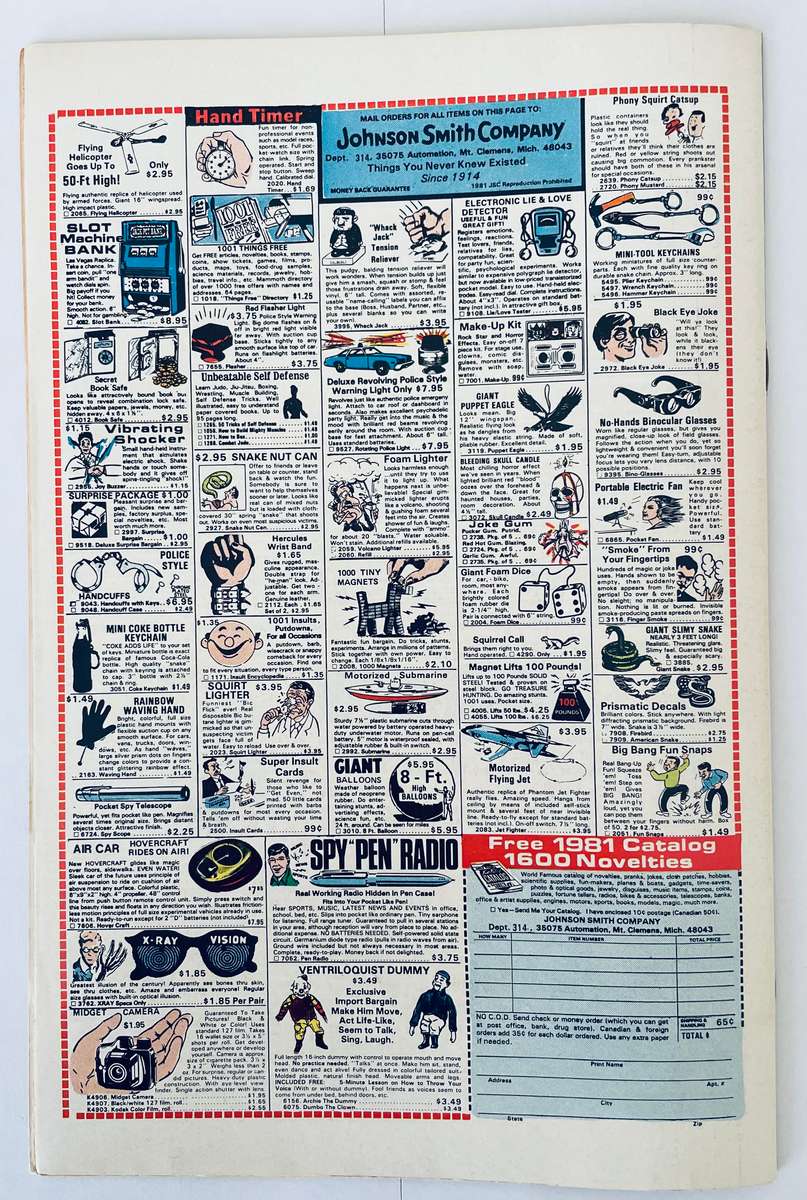 Marvel Comics SGT. Fury and his howling commandos book#165 from August 1981