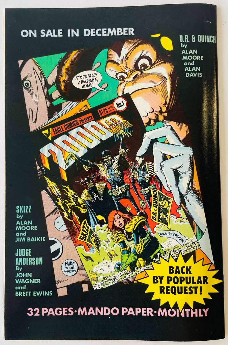 Eagle comics Strontium Dog book number 3 in a 4 issue series from February 1986