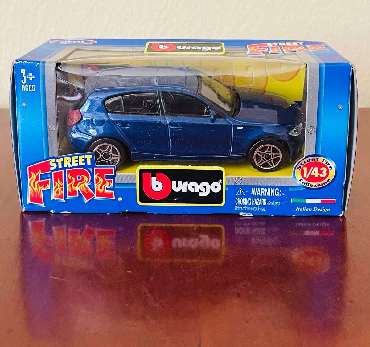 BBurago street fire 1/43 scale die cast BMW series 1 model