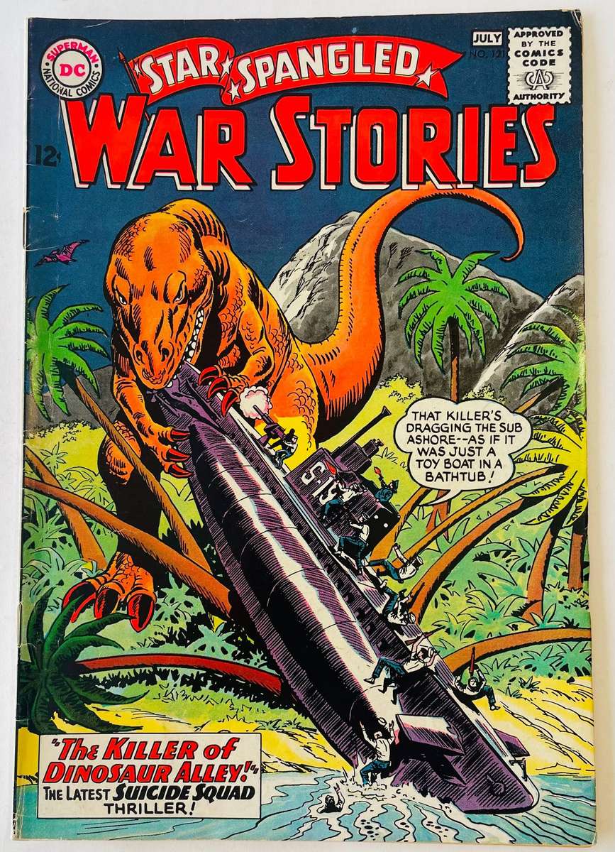 DC Comics Star Spangled war stories # 121 published July 1965 The killer of dinosaur alley