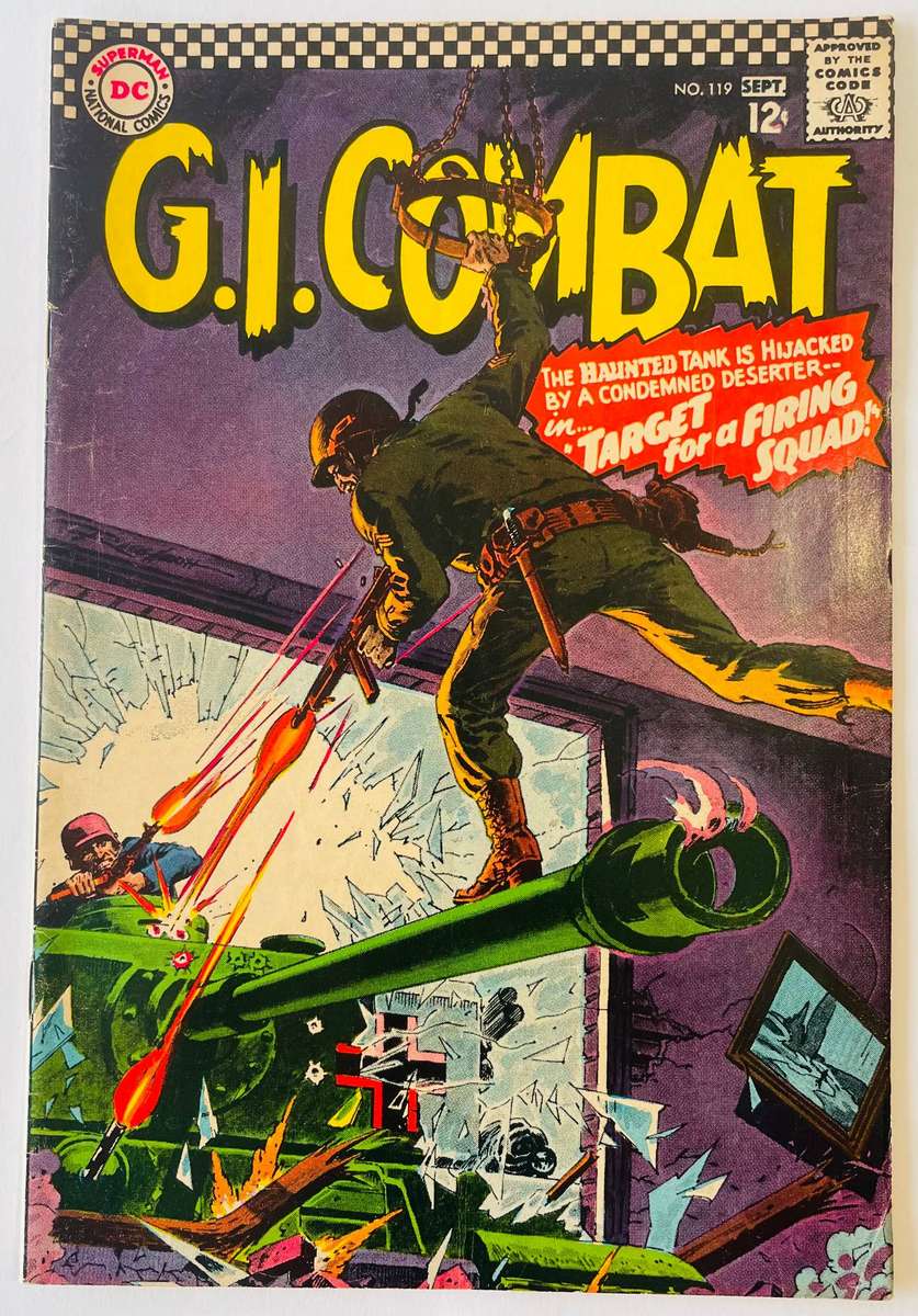DC comics G.I Combat #119 published in September 1966 The haunted tank target for a firing squad