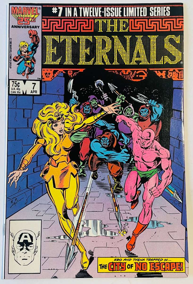 Marvel comics The Eternals issue number 7 out of a 12 issue series published in April 1986