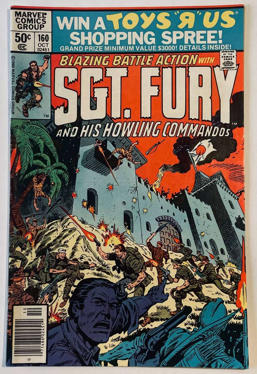 Marvel Comics SGT. Fury and his howling commandos issue 160 published in October 1980