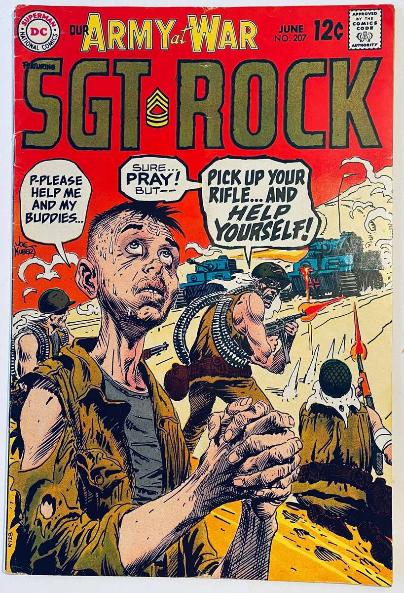 DC Comics our army at war featuring SGT. Rock issue number 207 published June 1969
