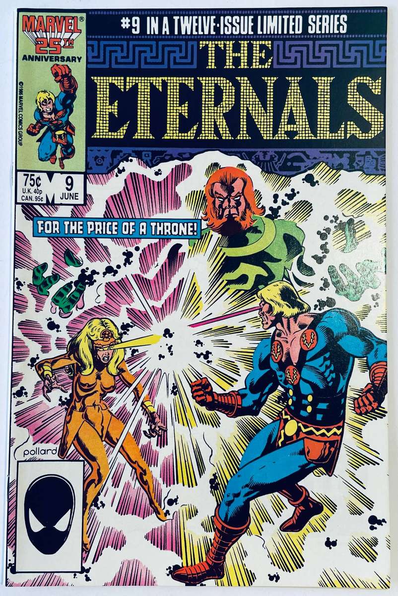Marvel Comics The Eternals issue number 9 in a 12 part series published in June 1986
