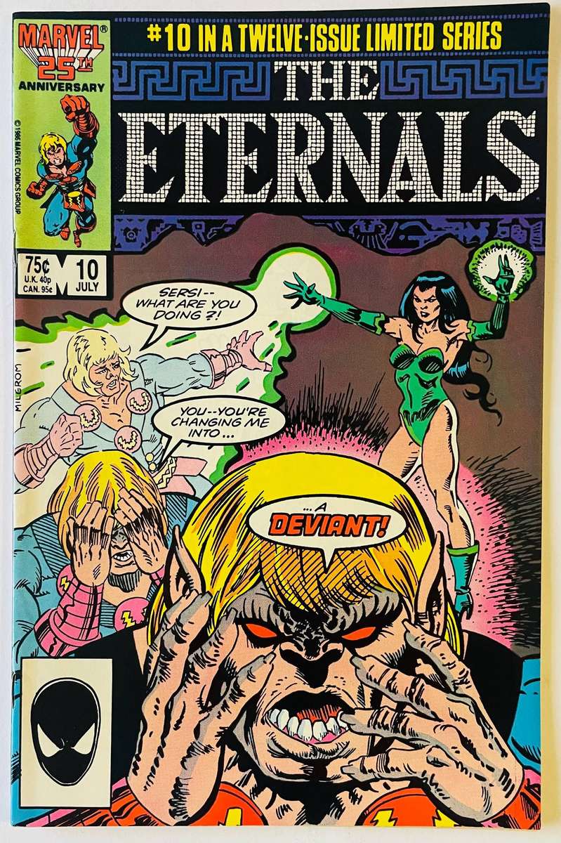 Marvel Comics The Eternals issue 10 of a 12 issue series, published in July 1986