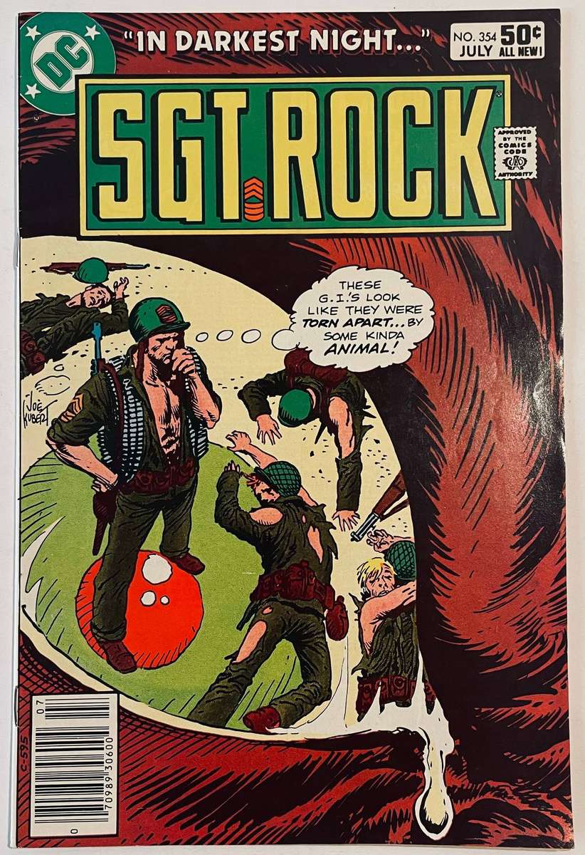 DC Comics SGT Rock issue 354 published July 1981
