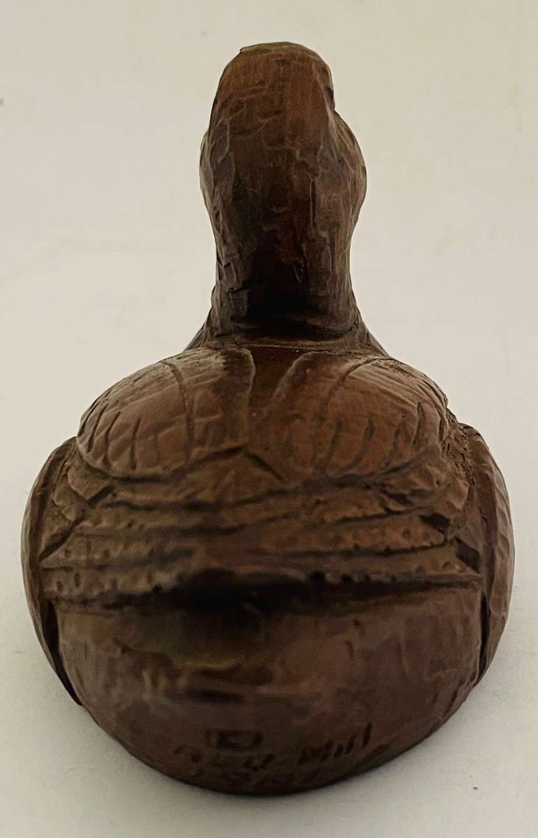 Red Mill wooden Duck figurine signed piece
