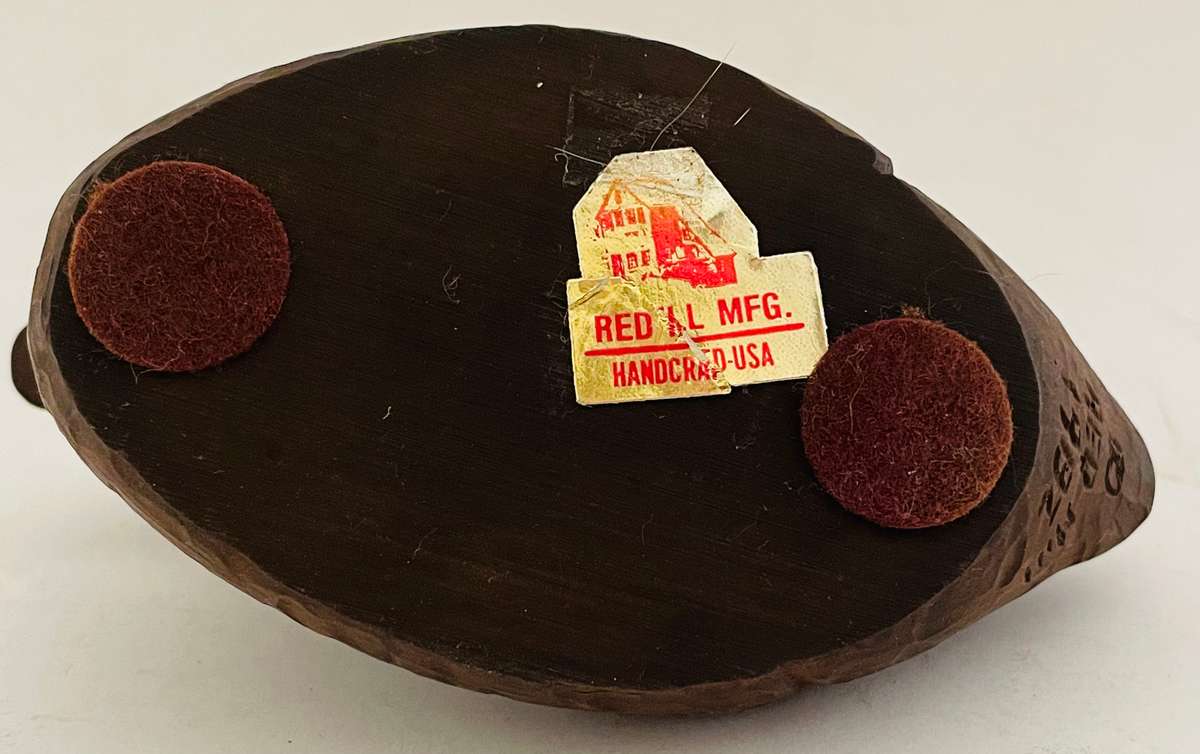 Red Mill wooden Duck figurine signed piece