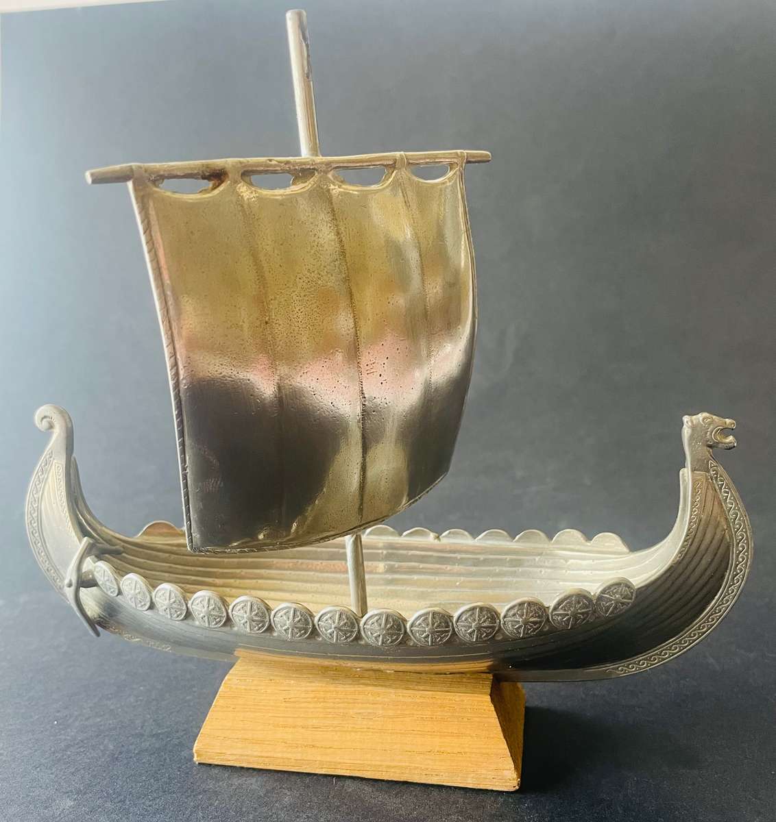 Haugrud pewter Viking boat