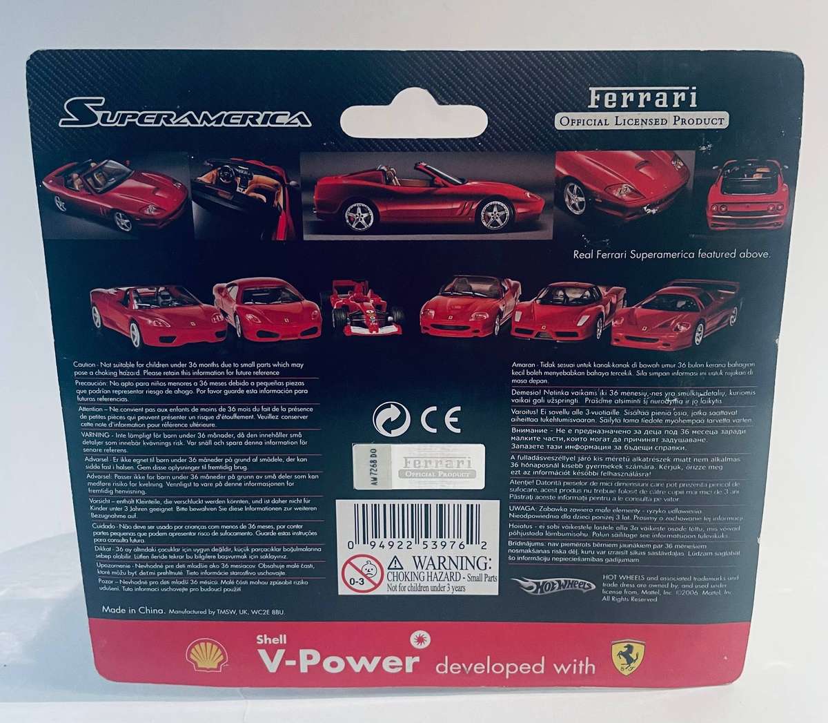 Hot wheels Ferrari Superamerica model made for Shell