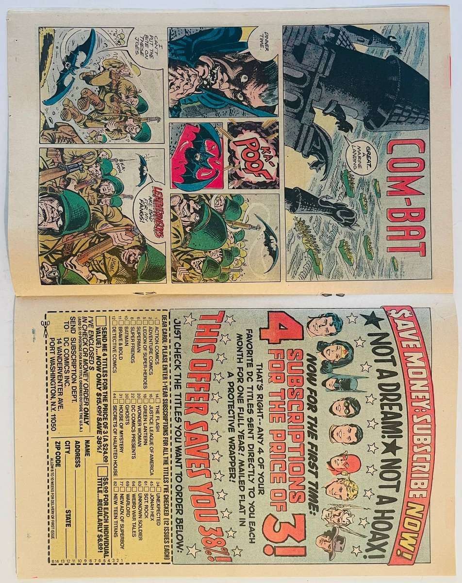 DC Comics SGT Rock issue 351, published April 1981