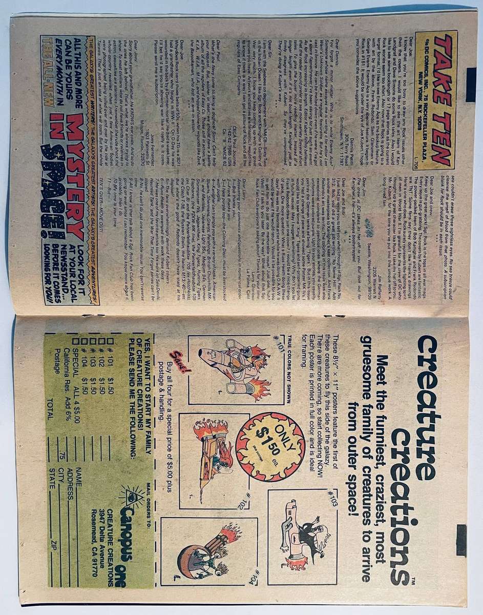 DC Comics SGT Rock issue 350 published in March 1981