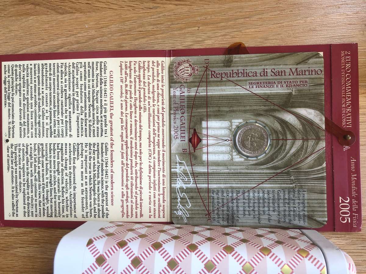 2005 Republic of San Marino - Galileo Galilei 2 Euro Commemorative