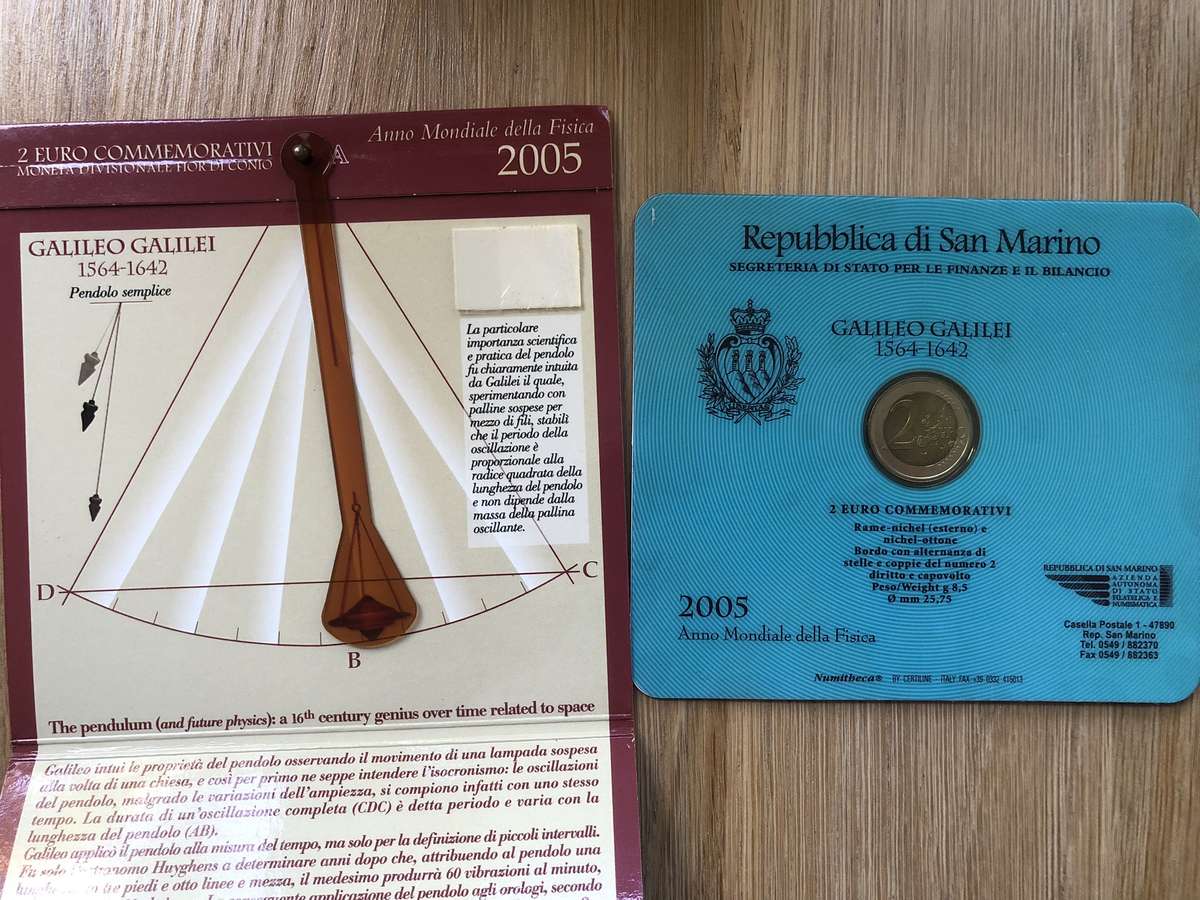 2005 Republic of San Marino - Galileo Galilei 2 Euro Commemorative