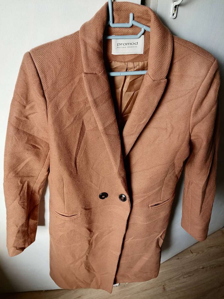 Brown Tailored Coat - Brand: Promod