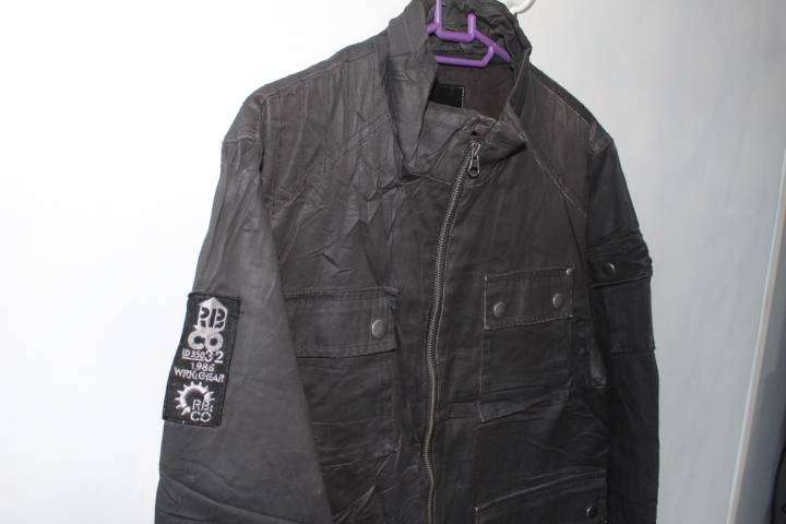 Rugged Rainbow utility jacket.