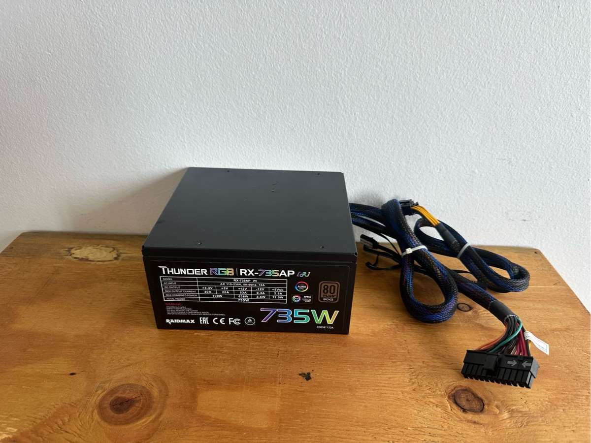 Raidmax Thunder RGB 735W Bronze Modular PSU Powersupply