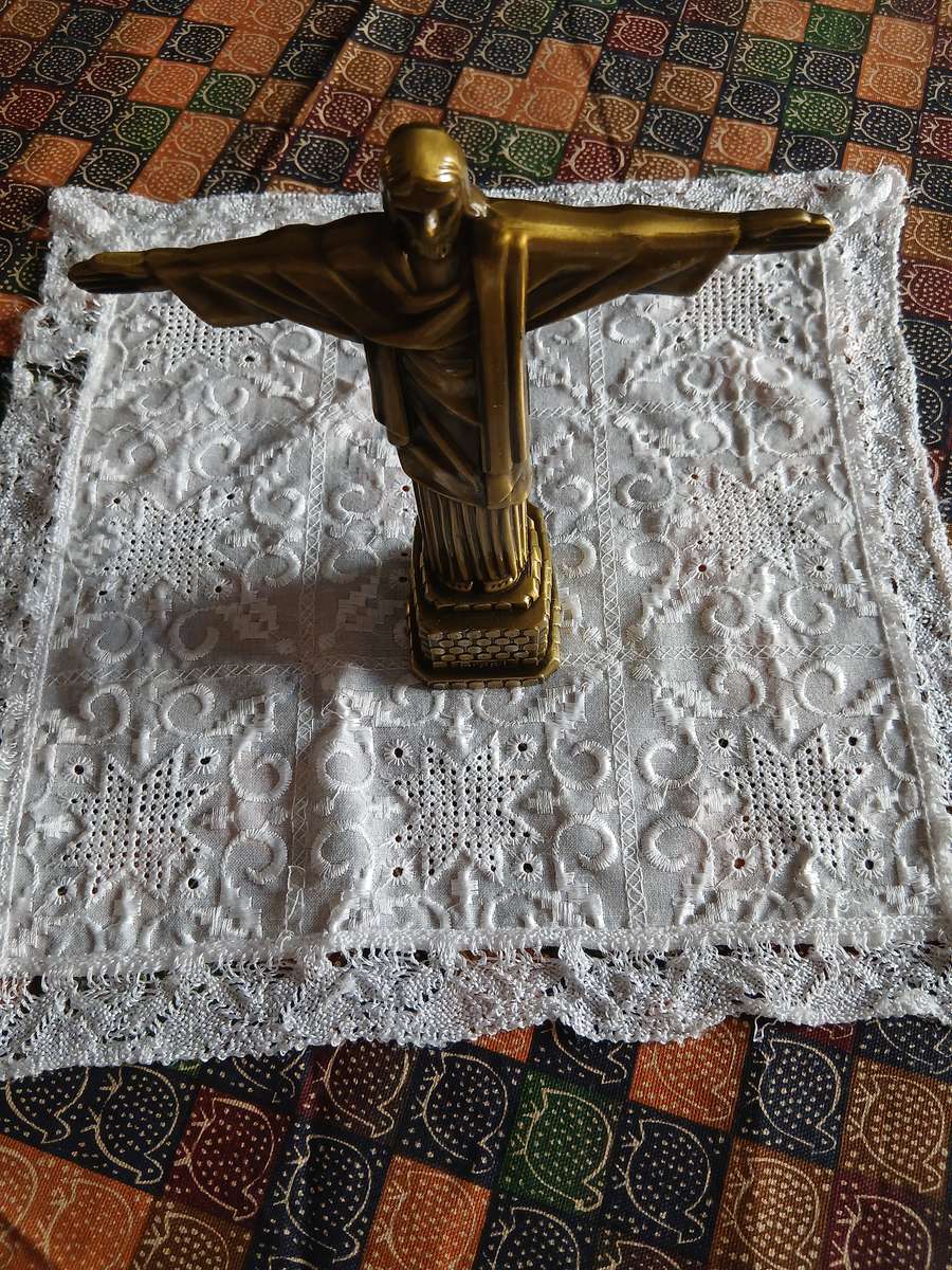 CHRIST THE REDEEMER METAL STATUE